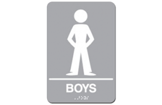 Signs By Web - ADA Wayfinding Boys Restroom Sign