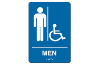 Signs By Web - ADA Wayfinding Men Accessible Restroom Sign