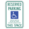 Signs By Web - ADA Reserved Parking Sign