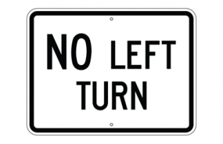 Signs By Web -Regulatory Turning Restriction Signs